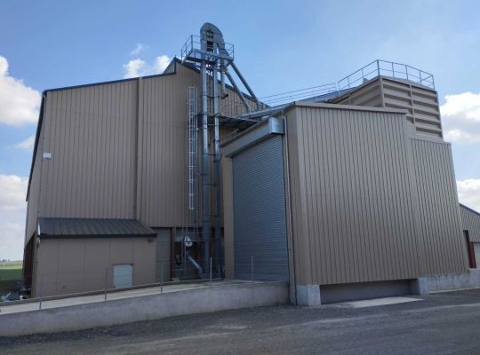 Stockage 10000T, boisseau 67T et réception 100t/h