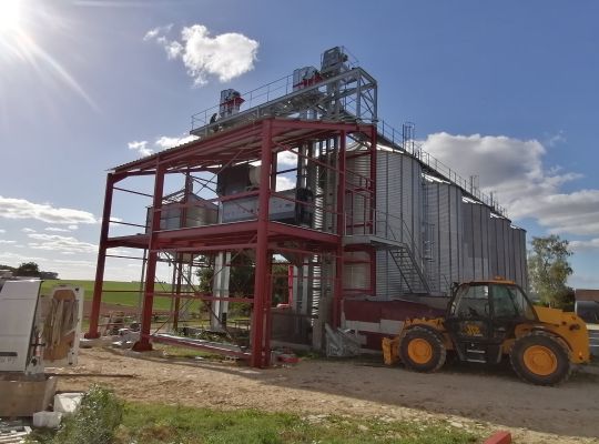 Stockage 5x300 T, nettoyeur rotatif