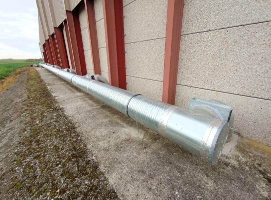 Réseau de ventilation avec vannes étanches