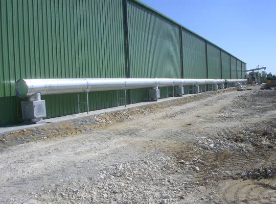 Réseau de ventilation avec vannes étanches