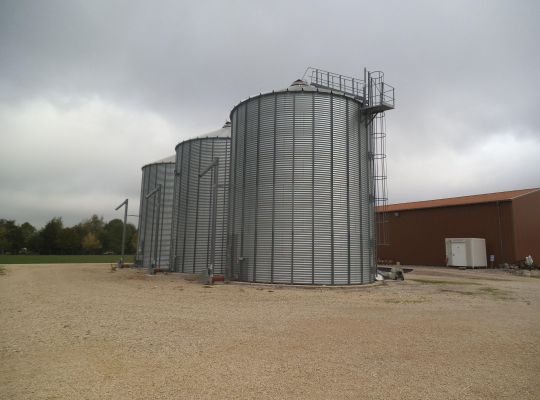 Stockage 3x300 T, vidange vis à têtes verticales